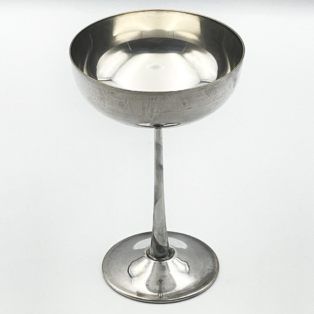 Vintage E.P. Zeller Italy Silver Plated Champagne Coupe Sherbet Goblet 6"